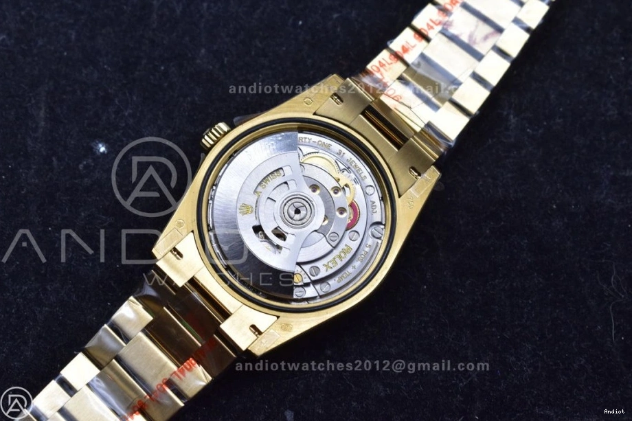 on DayDate (Gain President with Diamond QF YG Best Weight) Steel V5 Grey Square Dial Bracelet Edition vr3255 36 904L 0419